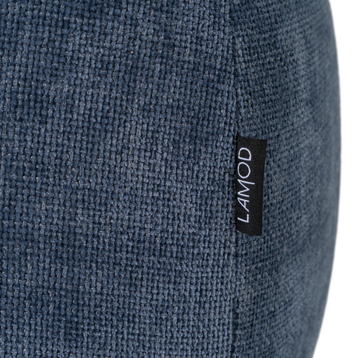 Kinsey  Modern Blue Small River Rock Ottoman