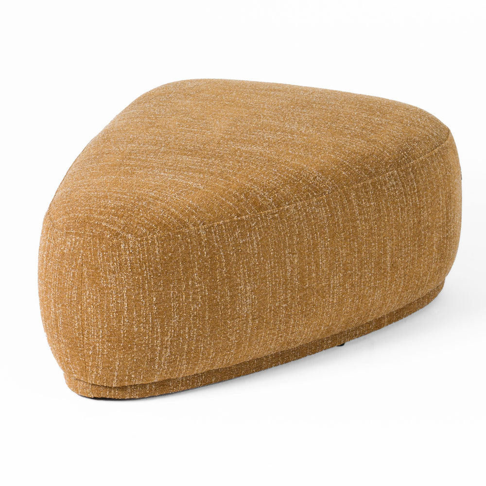 Kinsey - Modern Mustard Large River Rock Ottoman - View 2