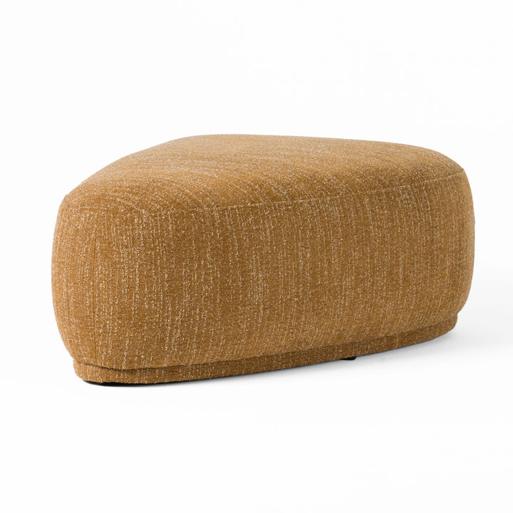 Kinsey - Modern Mustard Large River Rock Ottoman