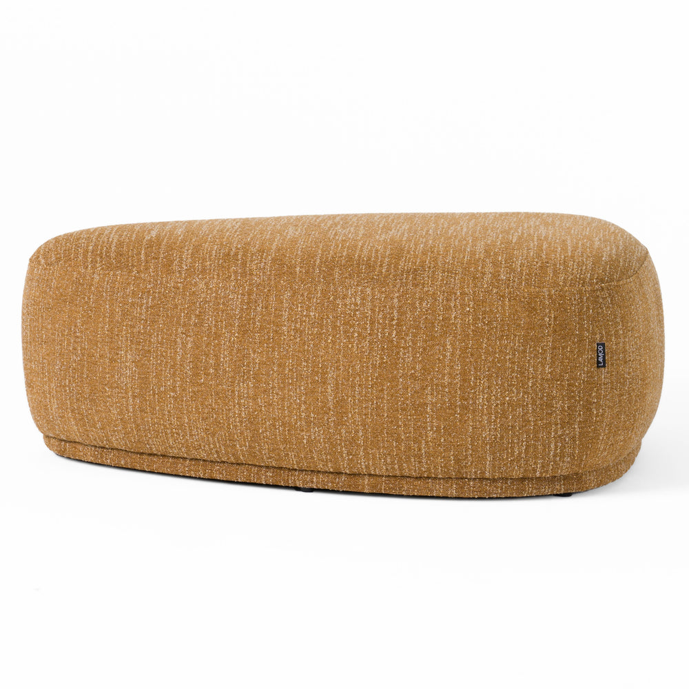 Kinsey - Modern Mustard Large River Rock Ottoman - View 3