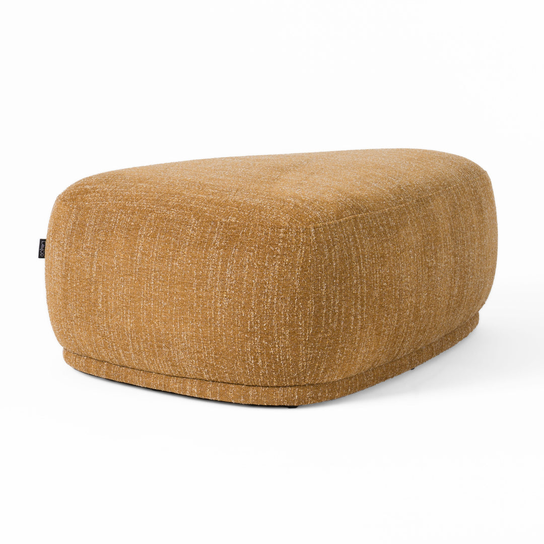 Kinsey - Modern Mustard Large River Rock Ottoman