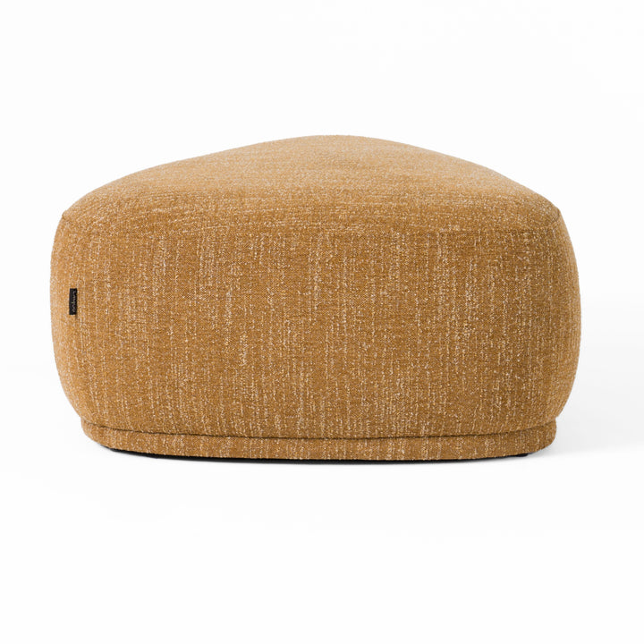 Kinsey - Modern Mustard Large River Rock Ottoman