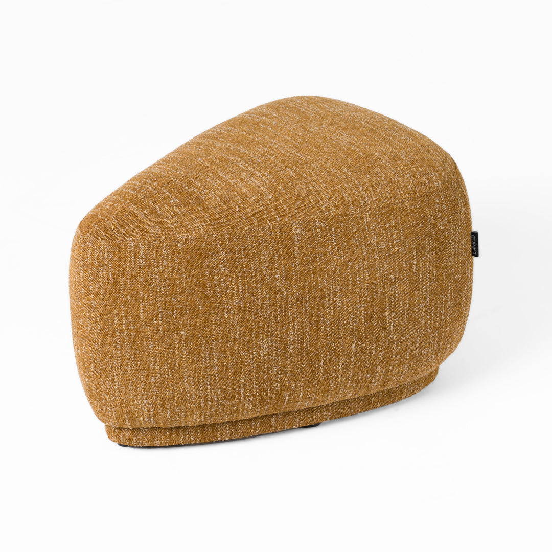 Kinsey  Modern Mustard Small River Rock Ottoman
