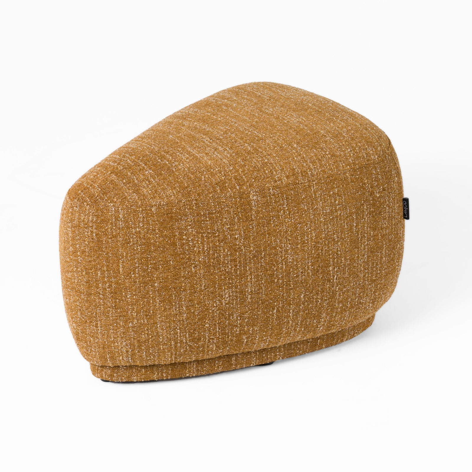 Kinsey - Modern Mustard Small River Rock Ottoman
