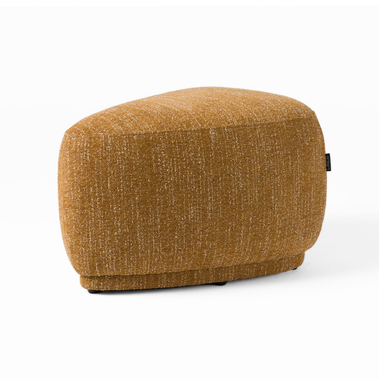 Kinsey - Modern Mustard Small River Rock Ottoman
