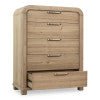 Kione Five Drawer Acacia Wood Chest in Lioness Chest modern furniture Contempo Furniture