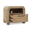 Kione One Drawer Acacia Wood Nightstand in Lioness Nightstand modern furniture Contempo Furniture