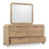 Kione Six Drawer Acacia Wood Dresser in Lioness Dresser modern furniture Contempo Furniture
