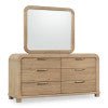 Kione Six Drawer Acacia Wood Dresser in Lioness Dresser modern furniture Contempo Furniture