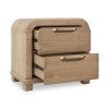 Kione Two Drawer Acacia Wood Nightstand in Lioness Nightstand modern furniture Contempo Furniture