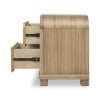 Kione Two Drawer Acacia Wood Nightstand in Lioness Nightstand modern furniture Contempo Furniture
