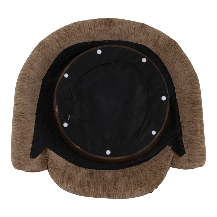 Kiran - Modern Brown + Beige Swivel Accent Chair