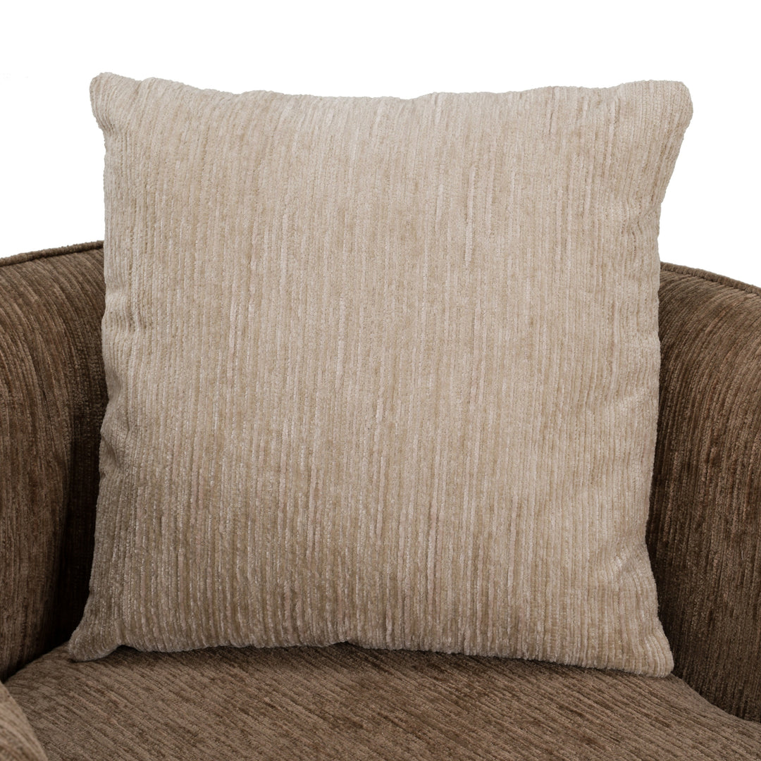 Kiran - Modern Brown + Beige Swivel Accent Chair