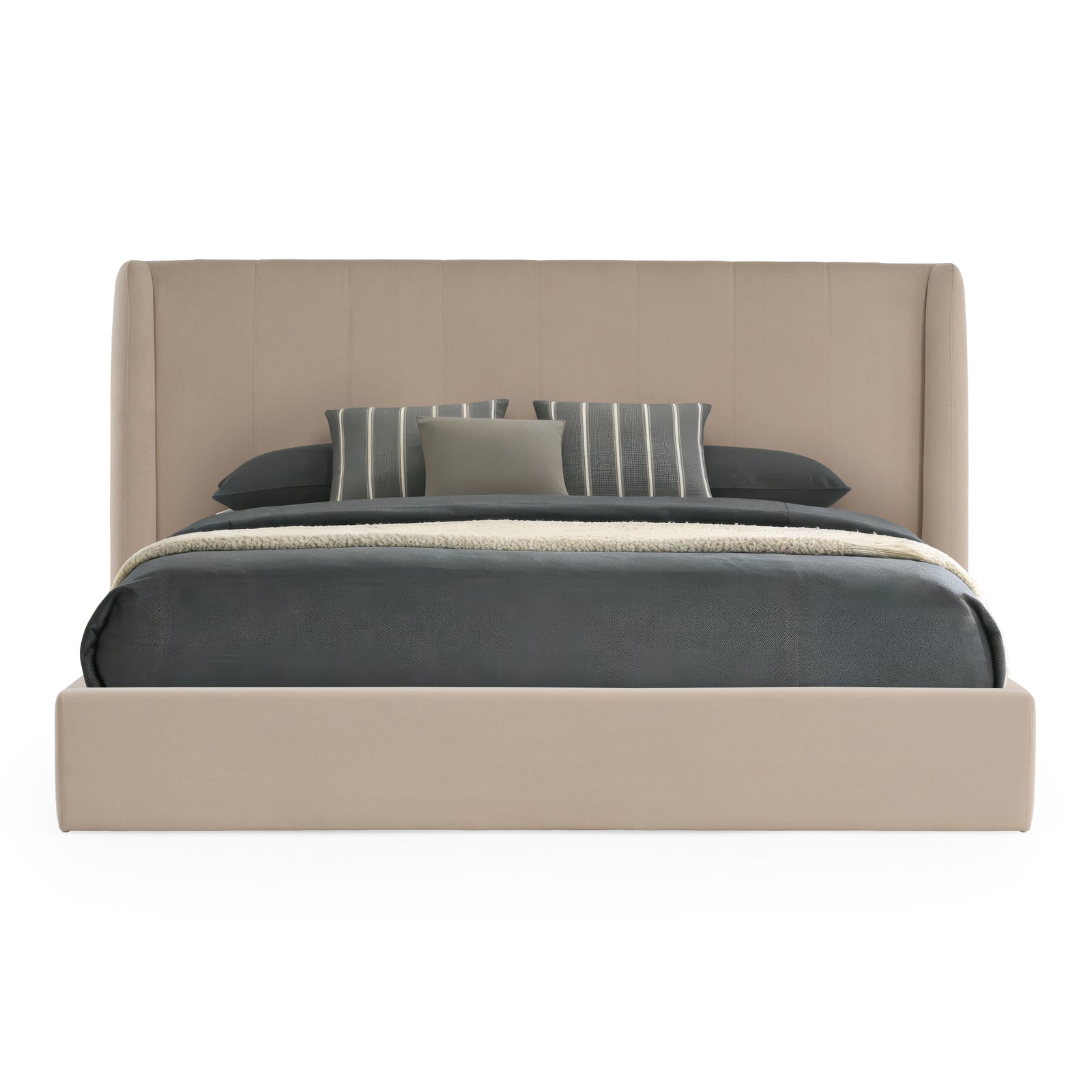 Kiro - Modern Tan Fabric Bed