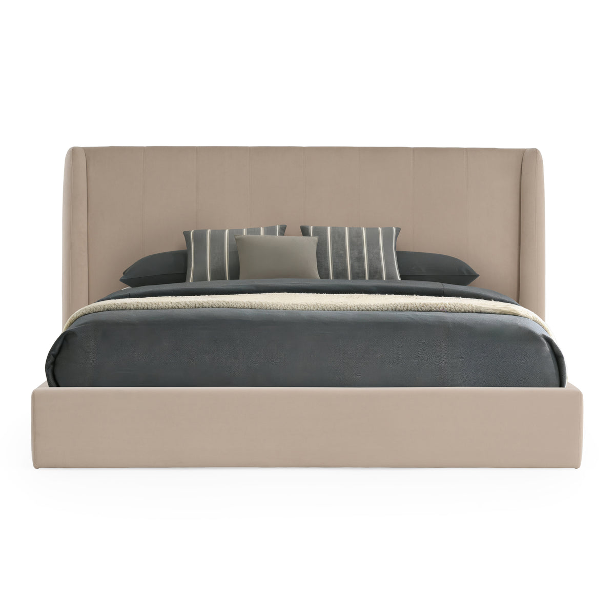 Kiro - Modern Tan Fabric Bed