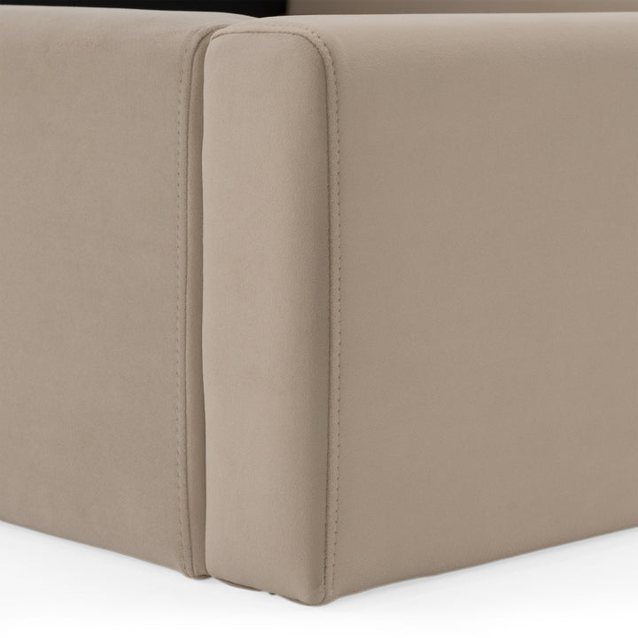 Kiro - Modern Tan Fabric Bed