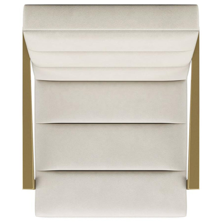 Kirra - Upholstered Metal Arm Accent Chair - Cream Arm Chair modern furniture Contempo Furniture