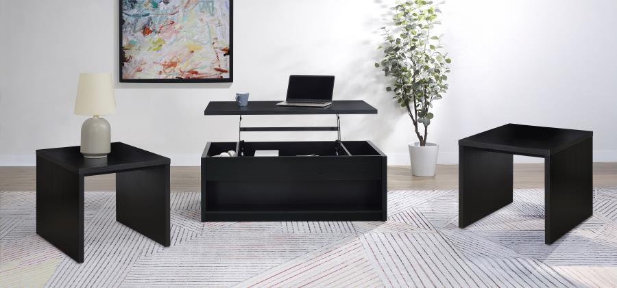 Knapp - 3 Piece Lift Top Coffee Table Set - Black Table Set modern furniture Contempo Furniture