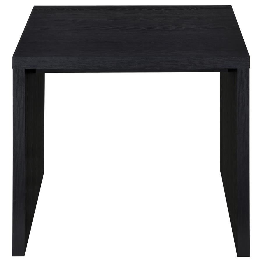 Knapp - Engineered Wood Square Side End Table - Black End Table modern furniture Contempo Furniture