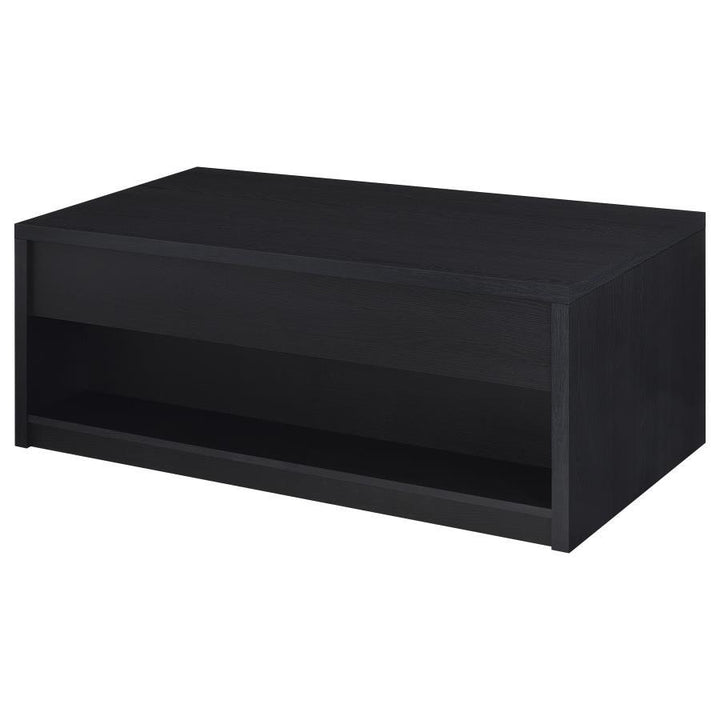 Knapp - Lift Top Cocktail Coffee Table With Dual Drawers - Black Coffee Table modern furniture Contempo Furniture