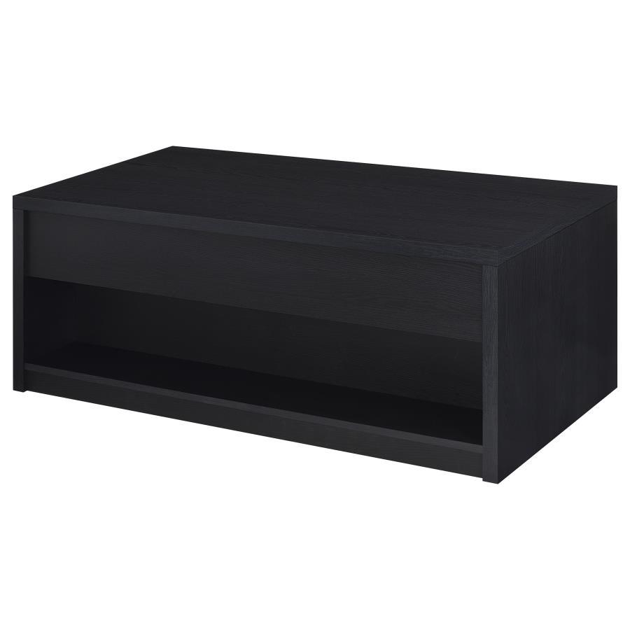 Knapp - Lift Top Cocktail Coffee Table With Dual Drawers - Black Coffee Table modern furniture Contempo Furniture