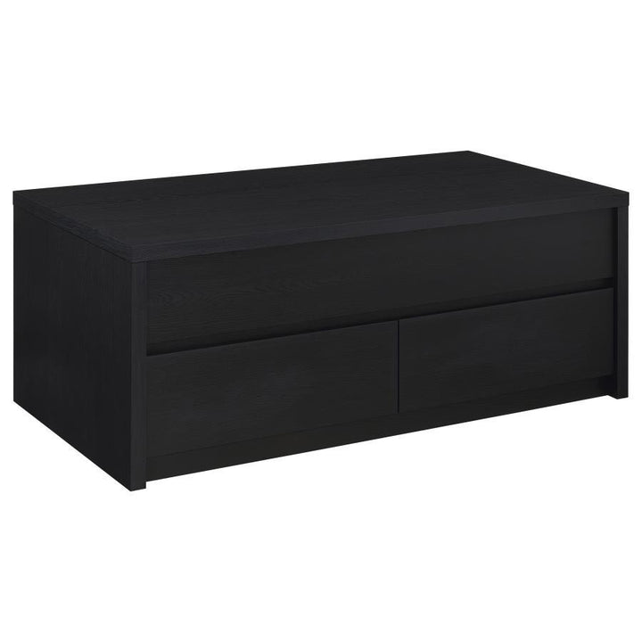 Knapp - Lift Top Cocktail Coffee Table With Dual Drawers - Black Coffee Table modern furniture Contempo Furniture