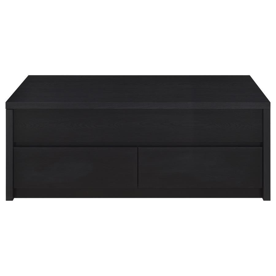 Knapp - Lift Top Cocktail Coffee Table With Dual Drawers - Black Coffee Table modern furniture Contempo Furniture