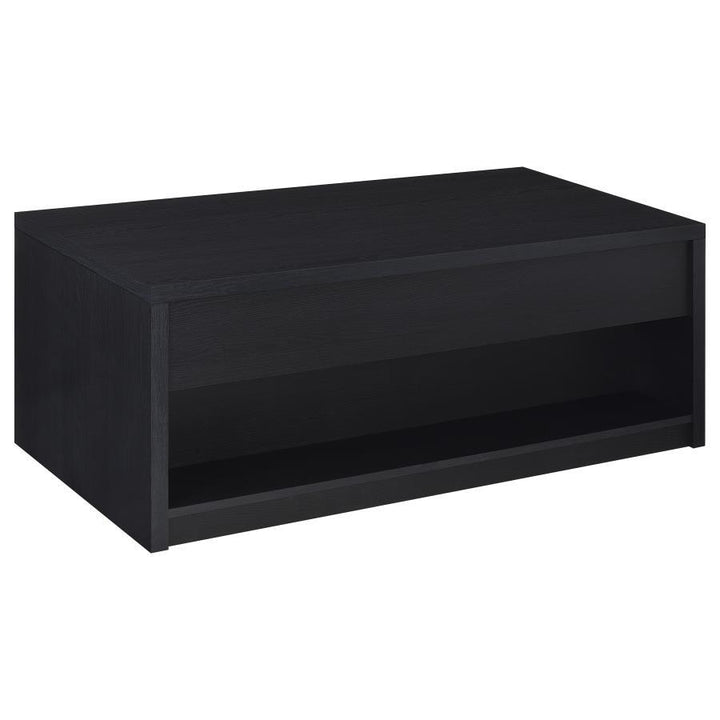 Knapp - Lift Top Cocktail Coffee Table With Dual Drawers - Black Coffee Table modern furniture Contempo Furniture