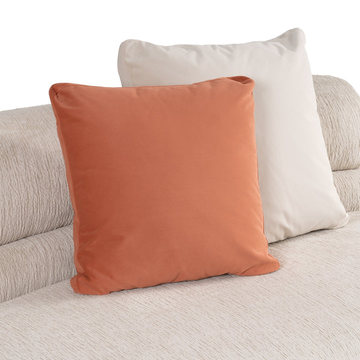 Knight - Modern Beige Fabric Curved Sectional Sofa