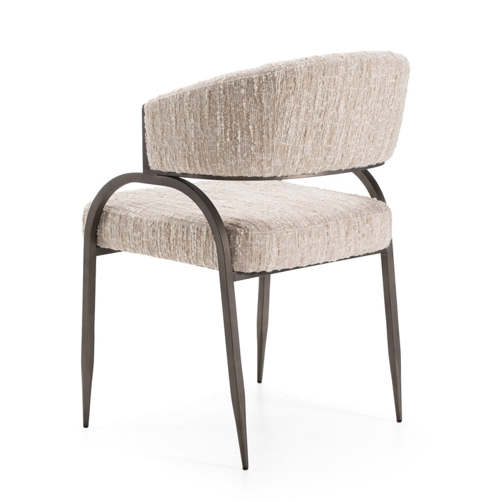 Kobe  Modern Beige Fabric Dining Chair