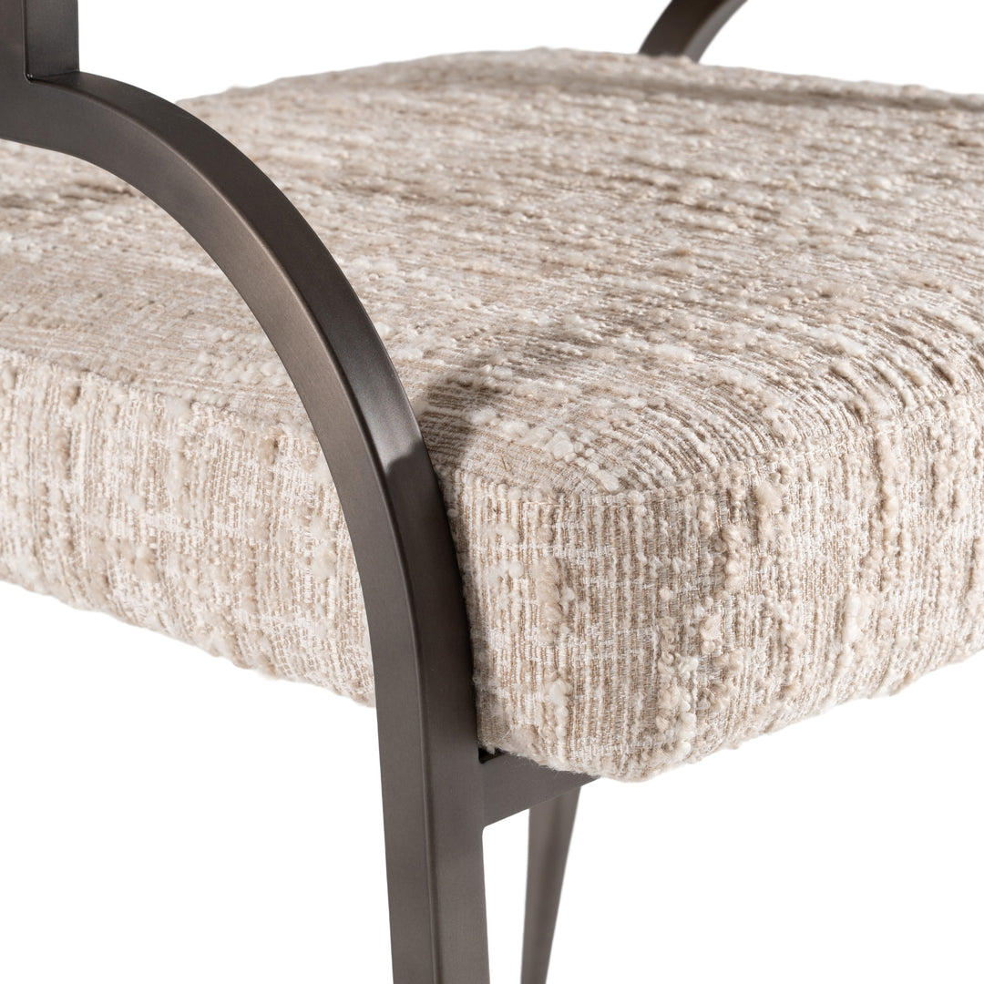 Kobe  Modern Beige Fabric Dining Chair