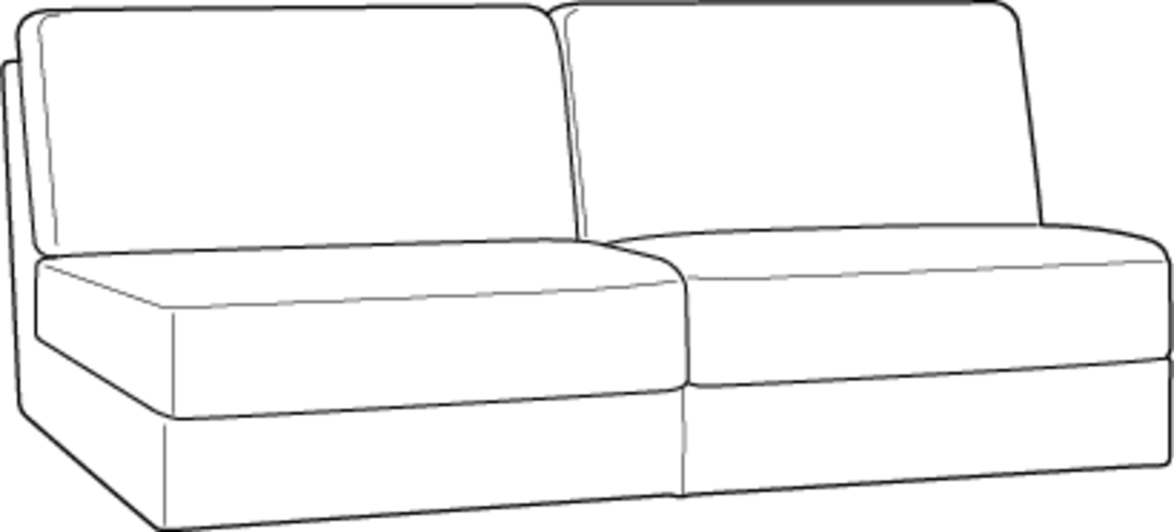 Luonto Koli Armless 2-Seat Sofa Sleeper Module - Full
