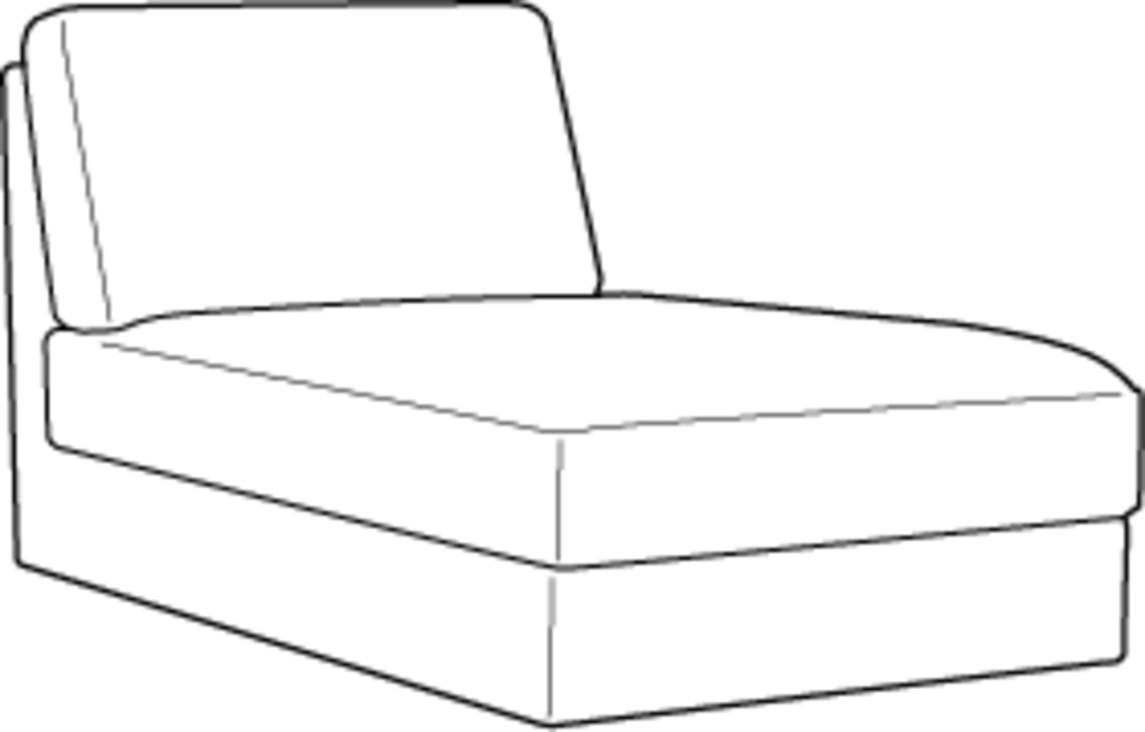 Luonto Koli Armless Chaise Module - Openable