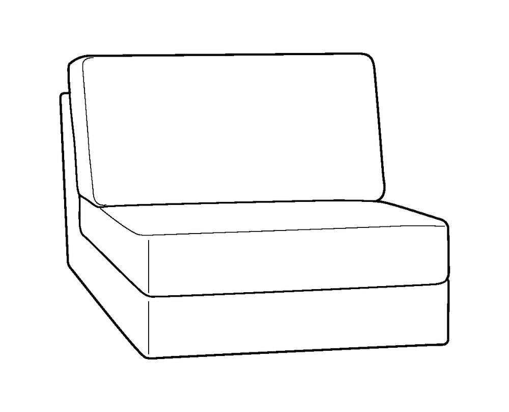 Luonto Koli Armless Jumbo Chair Module - Stationary