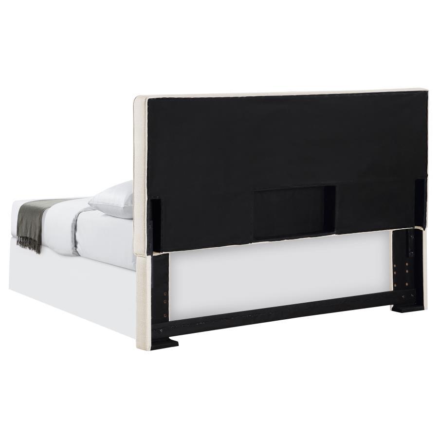 Kosmo - Upholstered Queen / Full Panel Headboard - Sand Upholstered HeadBoard modern furniture Contempo Furniture