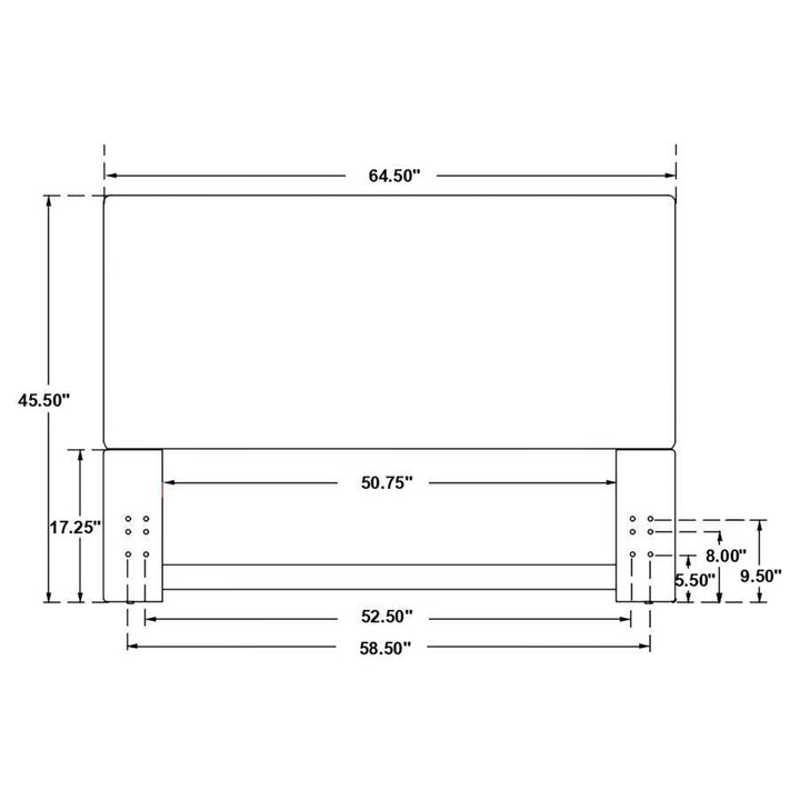 Kosmo - Upholstered Queen / Full Panel Headboard - Sand Upholstered HeadBoard modern furniture Contempo Furniture