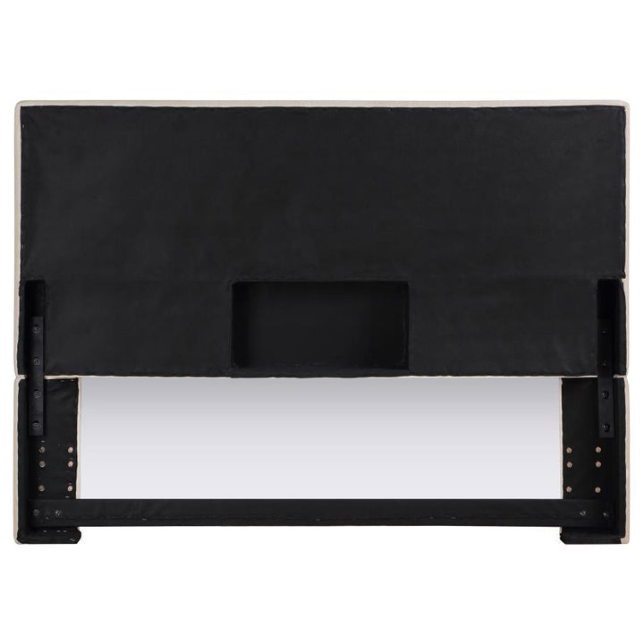 Kosmo - Upholstered Queen / Full Panel Headboard - Sand Upholstered HeadBoard modern furniture Contempo Furniture
