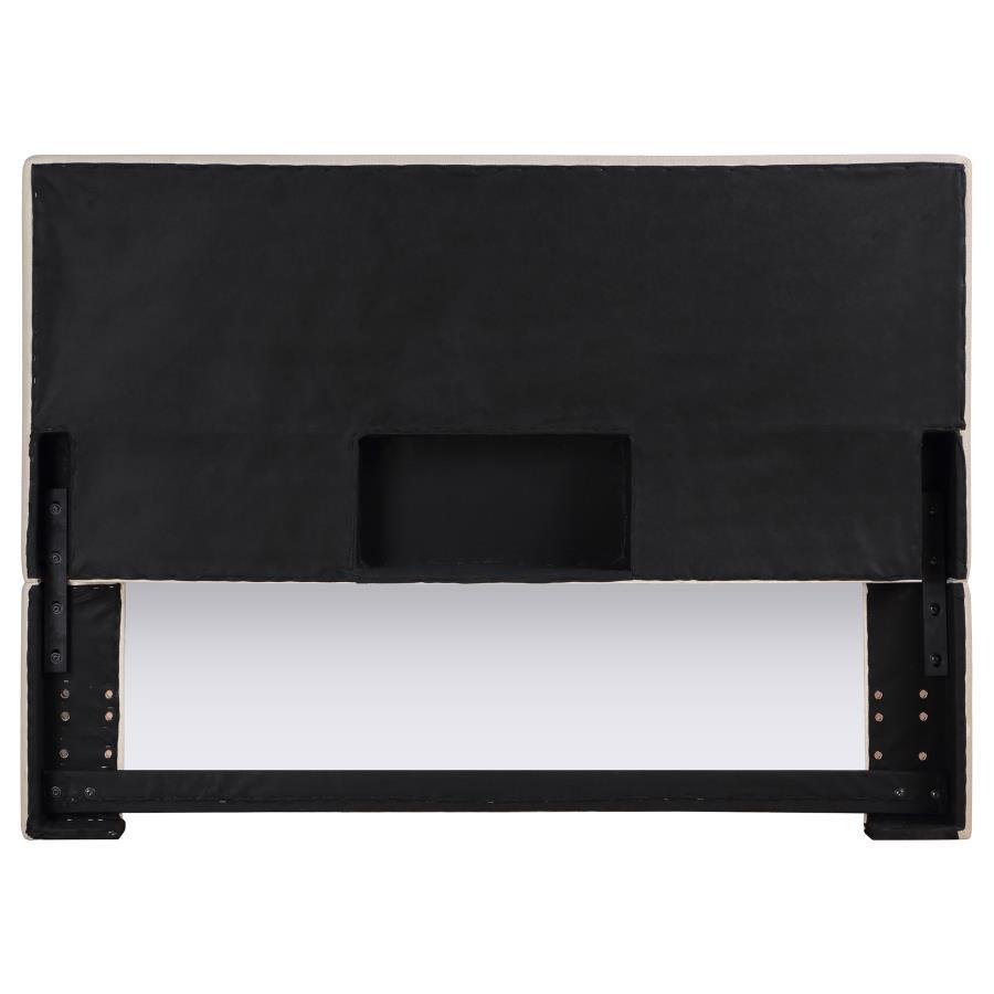 Kosmo - Upholstered Queen / Full Panel Headboard - Sand Upholstered HeadBoard modern furniture Contempo Furniture