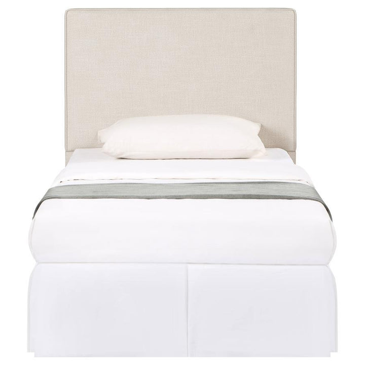 Kosmo - Upholstered Twin Panel Headboard - Sand Upholstered HeadBoard modern furniture Contempo Furniture