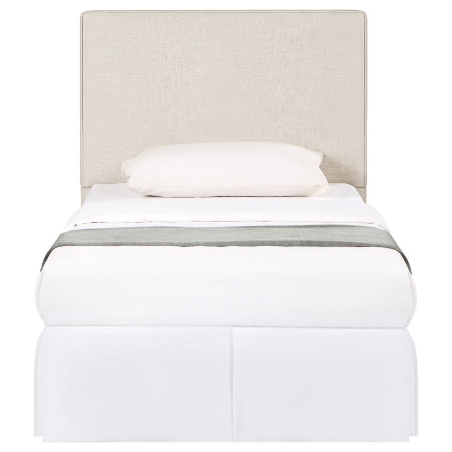 Kosmo - Upholstered Twin Panel Headboard - Sand Upholstered HeadBoard modern furniture Contempo Furniture