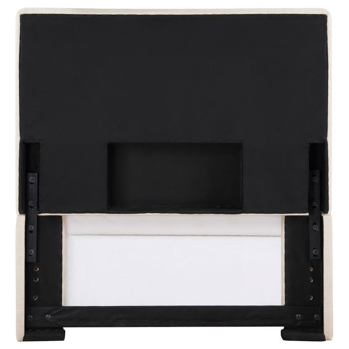 Kosmo - Upholstered Twin Panel Headboard - Sand Upholstered HeadBoard modern furniture Contempo Furniture