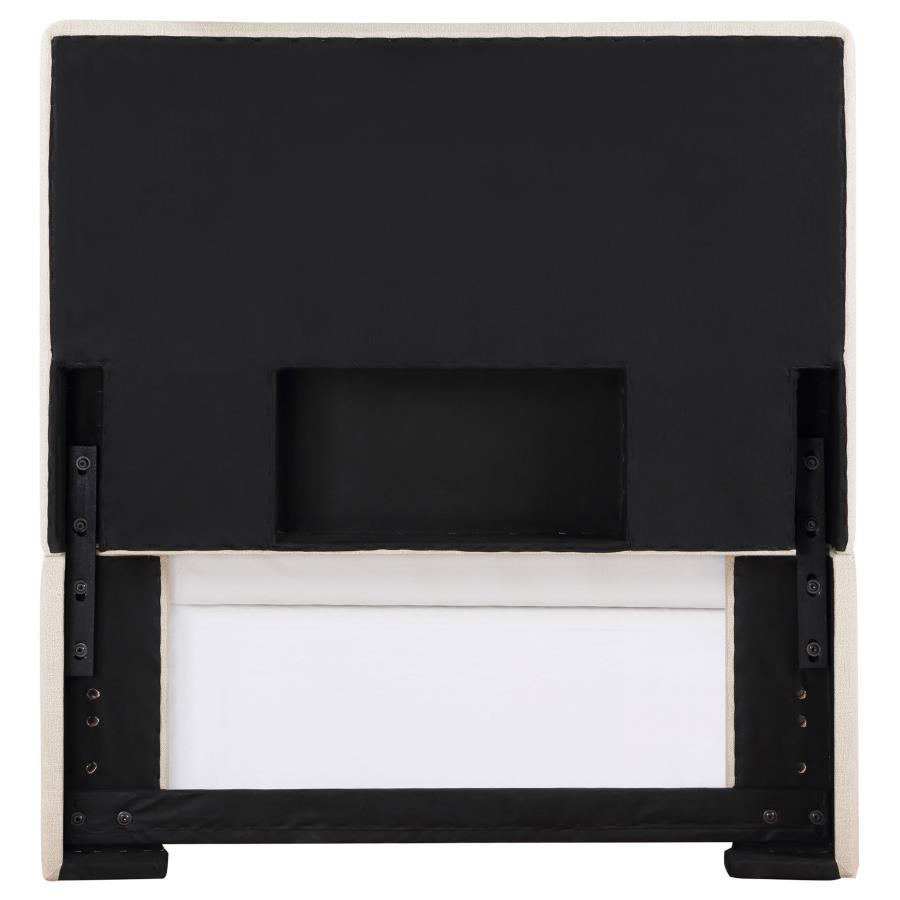 Kosmo - Upholstered Twin Panel Headboard - Sand Upholstered HeadBoard modern furniture Contempo Furniture