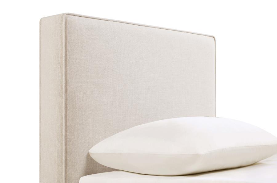 Kosmo - Upholstered Twin Panel Headboard - Sand Upholstered HeadBoard modern furniture Contempo Furniture
