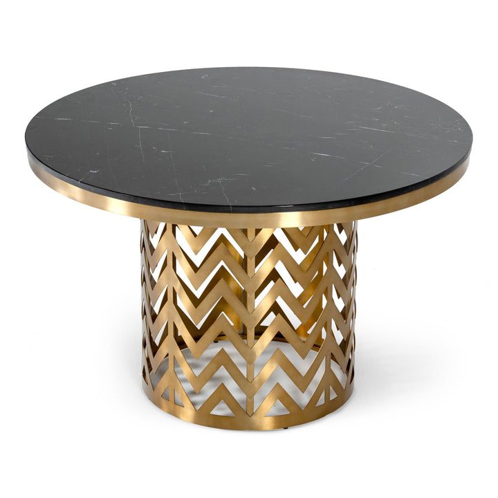Kowal - Glam Black Marble Dining Table