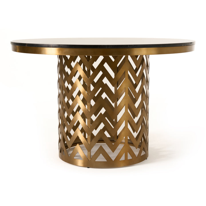 Kowal - Glam Black Marble Dining Table