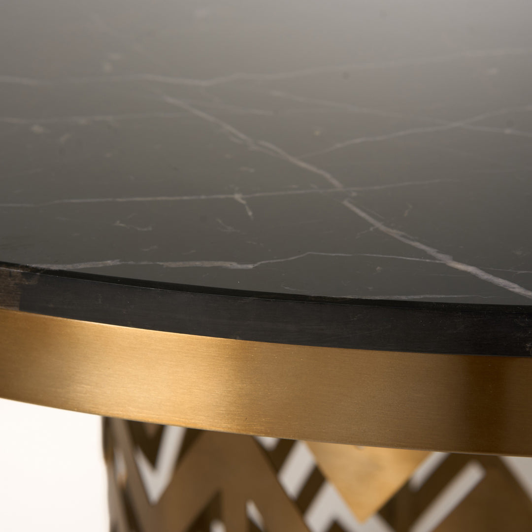 Kowal - Glam Black Marble Dining Table
