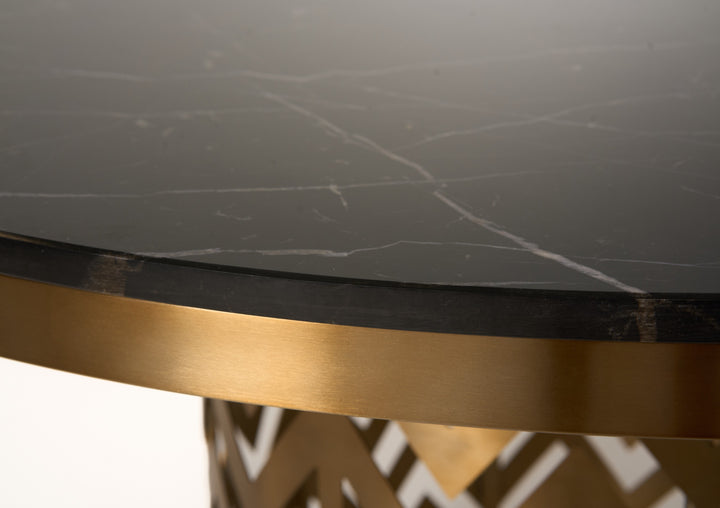 Kowal  Glam Black Marble Dining Table