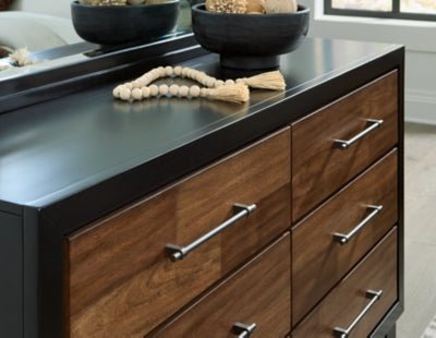 Kraeburn Dresser and Mirror - Dark Brown Dresser & Mirror modern furniture Contempo Furniture