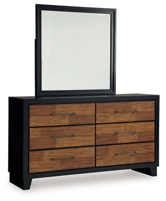 Kraeburn Dresser and Mirror - Dark Brown Dresser &amp; Mirror modern furniture Contempo Furniture
