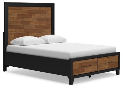 Kraeburn Queen Panel Storage Bed - Dark Brown Storage Bed modern furniture Contempo Furniture